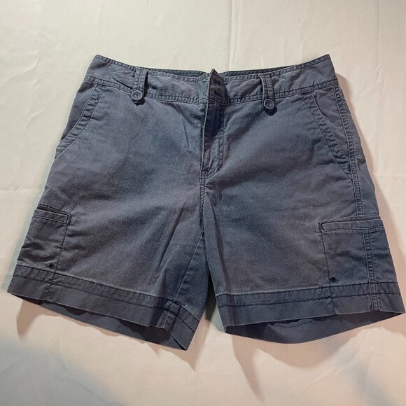 Eddie Bauer Mercer Fit Shorts Womens Size 10T Blue Cargo Pockets Casual Workwear - Picture 1 of 5